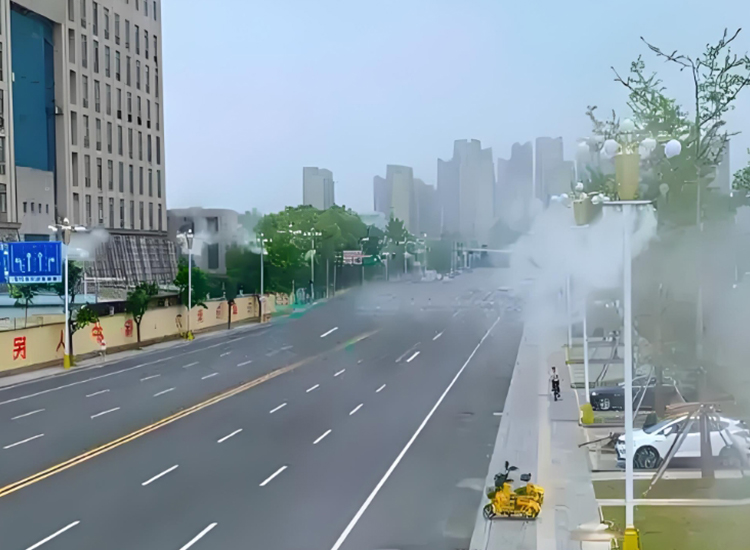 噴霧路燈-智慧城市道路噴淋除塵新設(shè)備