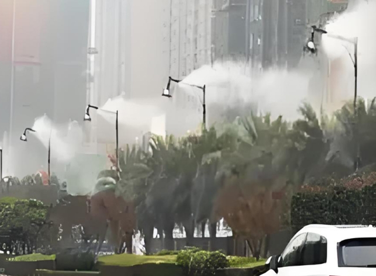 噴霧路燈-智慧城市道路噴淋除塵新設(shè)備